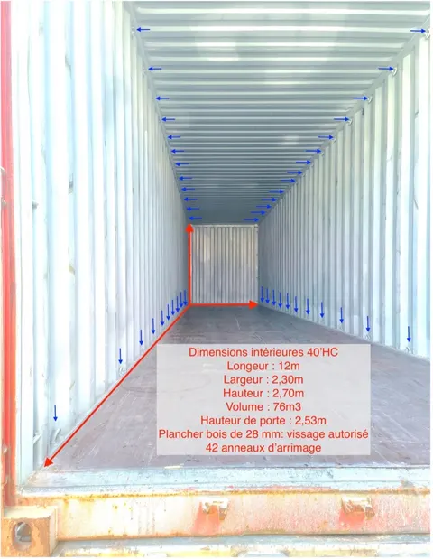 Conteneur 40'HC intérieur 01 — IFTL